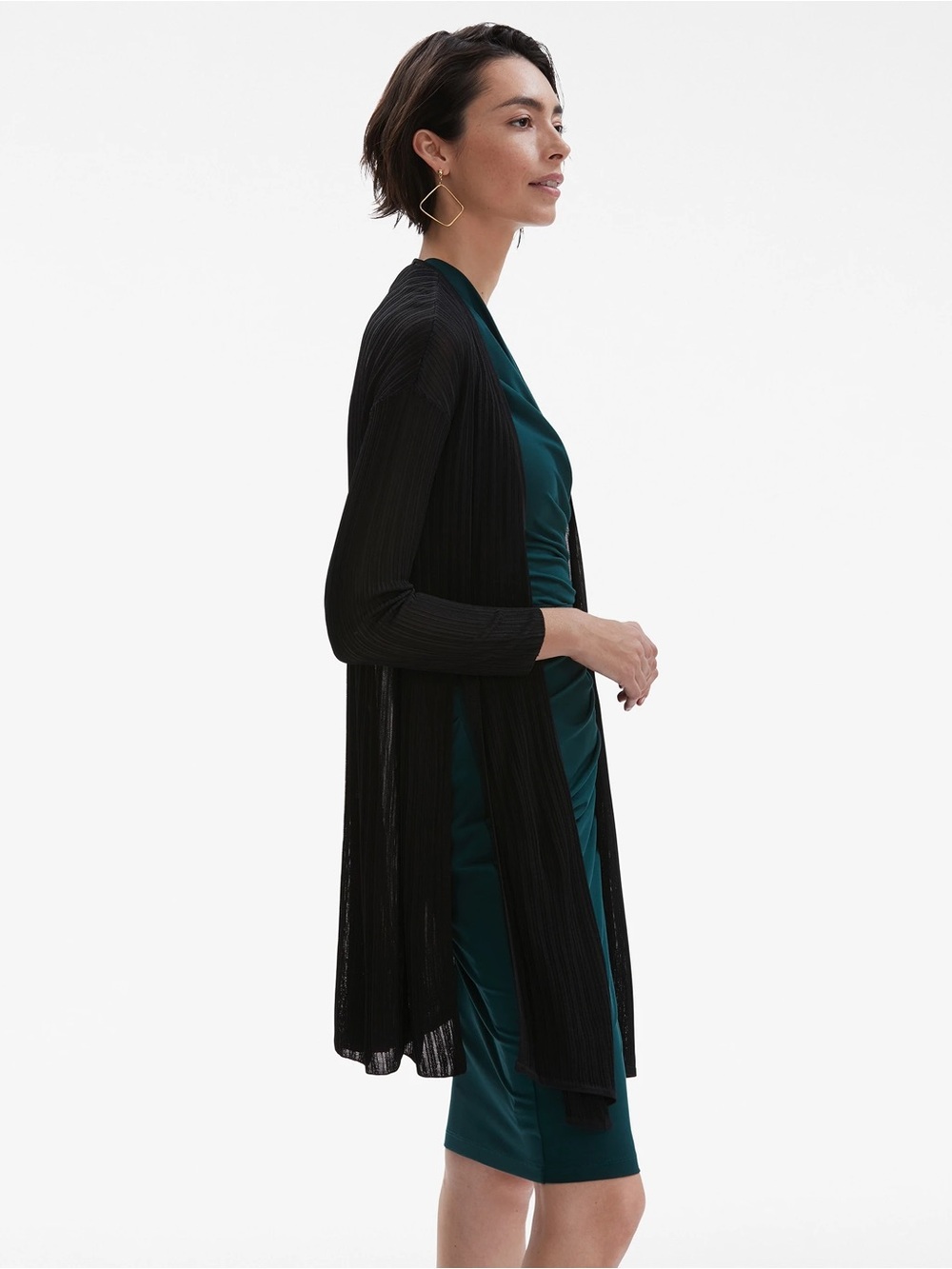 MM Lafleur The Graham Kimono Cardigan Sheer Rib - Picture 3 of 12